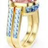 Swarovski Chroma Twist Anello Cristalli Multicolore Donna