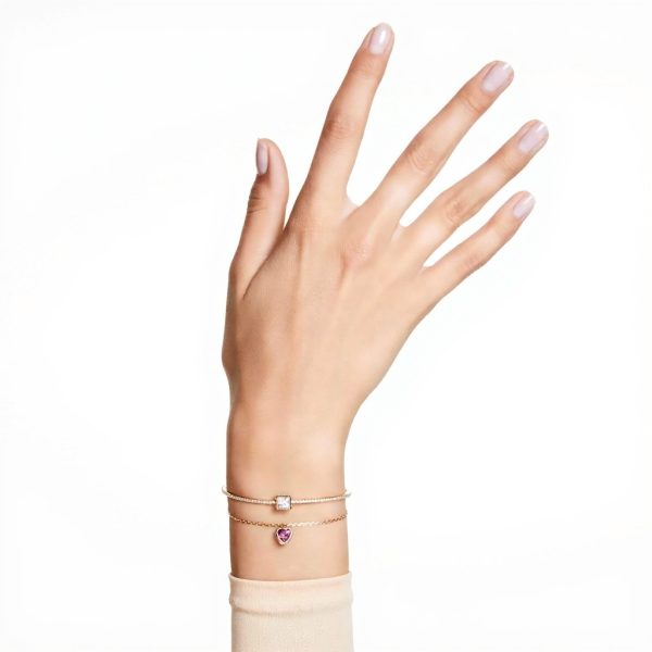 Bracciale Swarovski Chroma jonc donna cristalli oro rosso