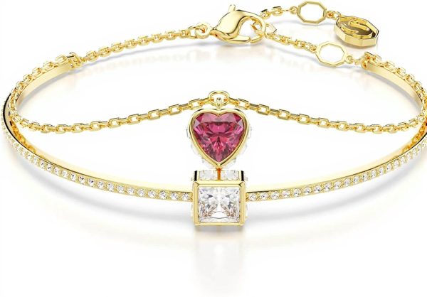 Bracciale Swarovski Chroma jonc donna cristalli oro rosso
