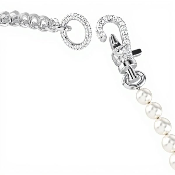 Collana Swarovski Dextera perle bianche placcato rodio