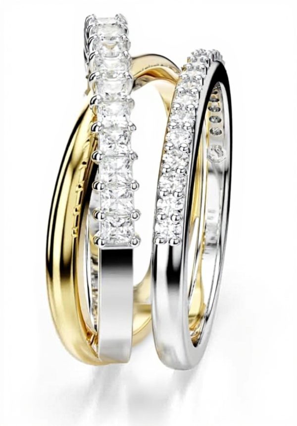 Anello Swarovski Hyperbola Collezione Taglio Misto Donna