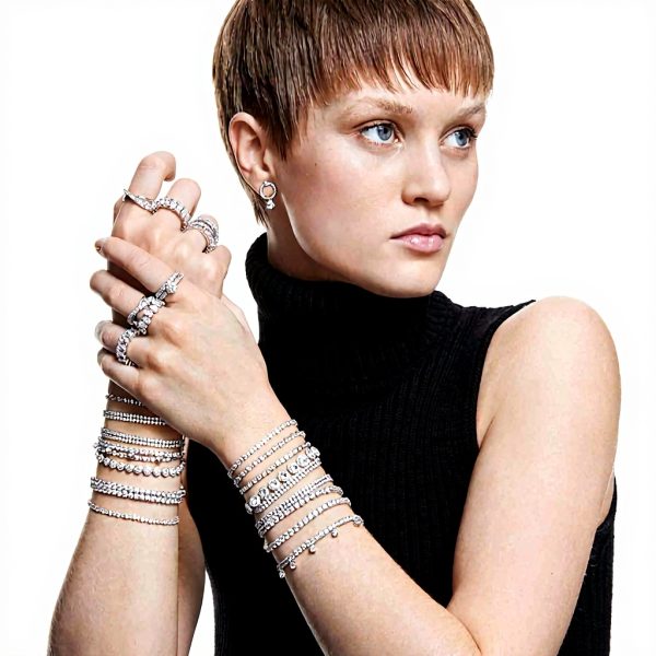 Swarovski Matrix Vittore Anello Zirconi Baguette Donna