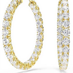 Orecchini a cerchio Swarovski Matrix cristalli oro donna