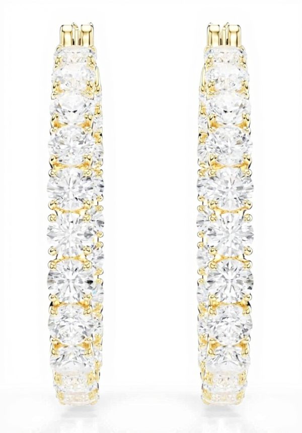 Orecchini a cerchio Swarovski Matrix cristalli oro donna