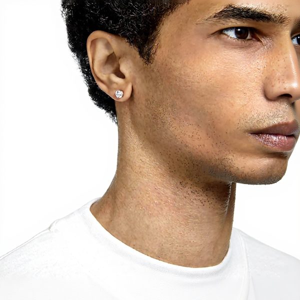 Orecchini Swarovski Constella lobo bianchi oro rosa donna