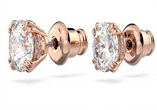 Orecchini Swarovski Constella lobo bianchi oro rosa donna