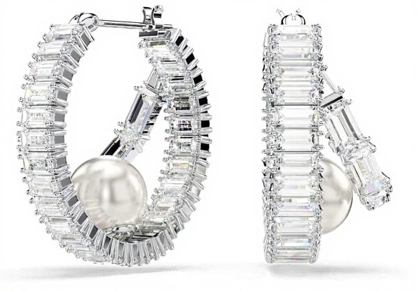 Swarovski Ariana Grande Earrings Crystal Pearl Luxury Women