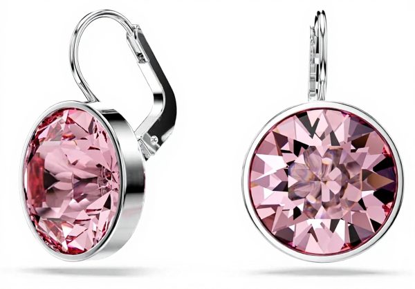 Swarovski Bella Collezione Round Earrings Rhodium Plated