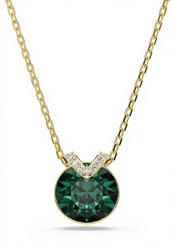 Swarovski Bella V ciondolo cristallo verde placcato oro