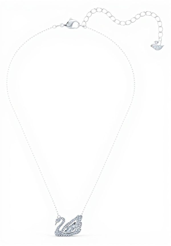 Collana Swarovski Dancing Swan donna zirconia white metallo