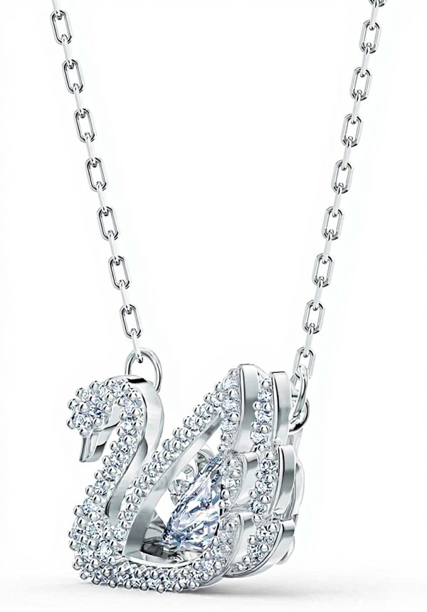 Collana Swarovski Dancing Swan donna zirconia white metallo