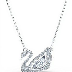 Collana Swarovski Dancing Swan donna zirconia white metallo