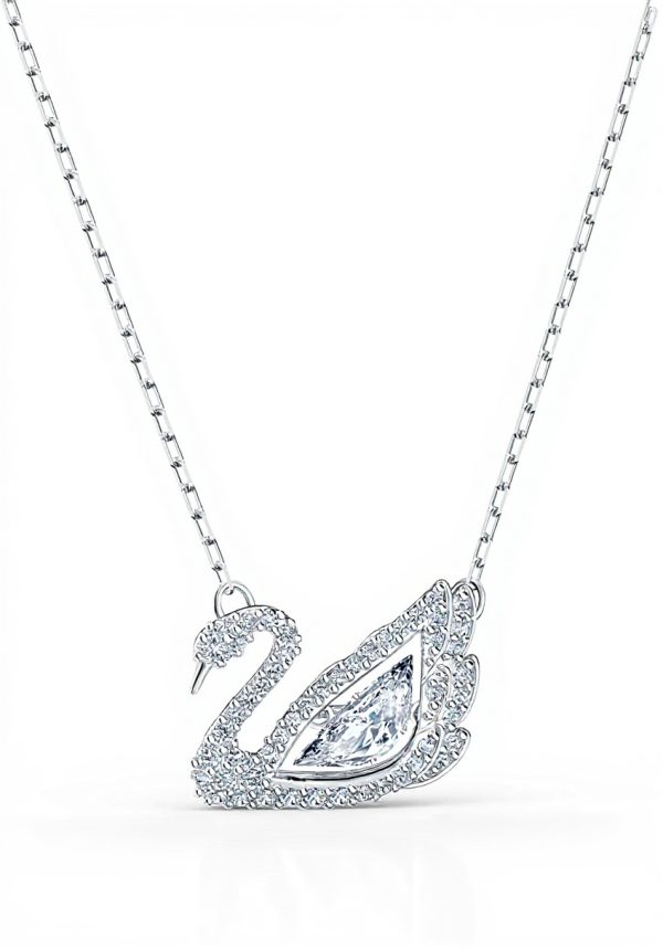 Collana Swarovski Dancing Swan donna zirconia white metallo