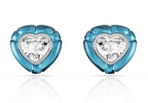 Swarovski Orecchini Dulcis Rosa Cristallo Clip Donna