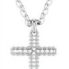 Collana Swarovski Croce Pavè Gioiello Donna Elegante