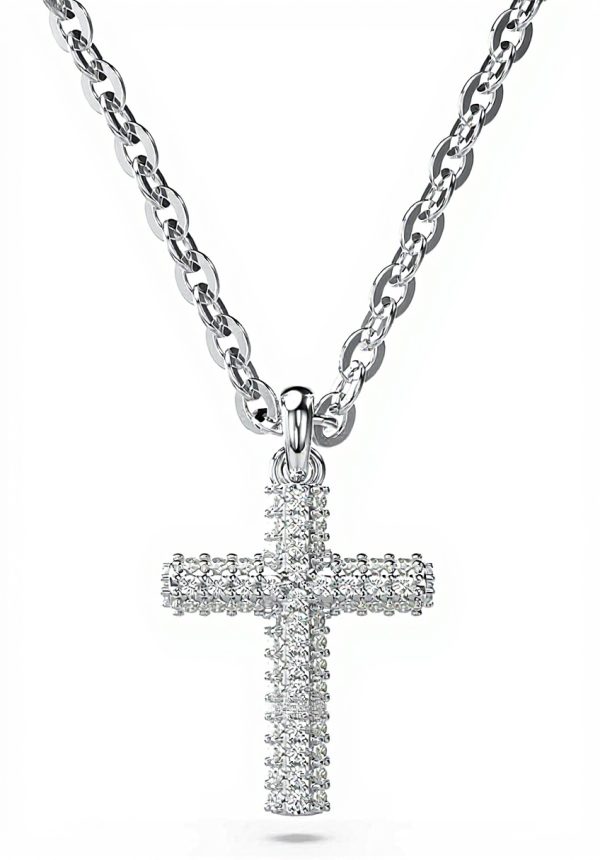 Collana Swarovski Croce Pavè Gioiello Donna Elegante