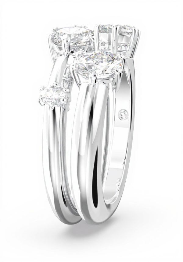 Swarovski Constella Cocktail Ring White Zirconia Rhodium
