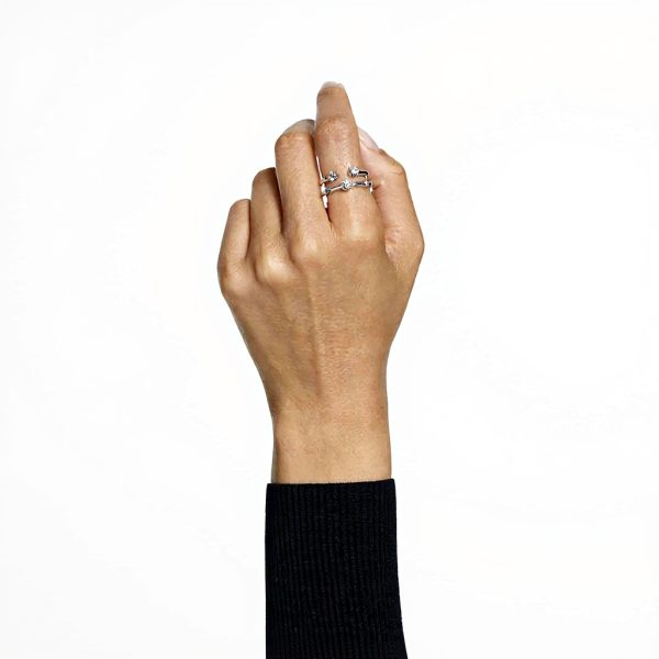 Swarovski Constella Cocktail Ring White Zirconia Rhodium