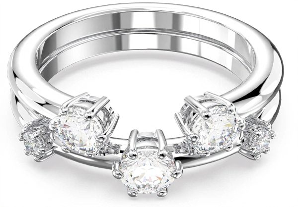 Swarovski Constella Cocktail Ring White Zirconia Rhodium