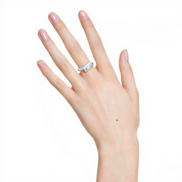 Anello Swarovski Dextera Collezione cristalli pavé placcato