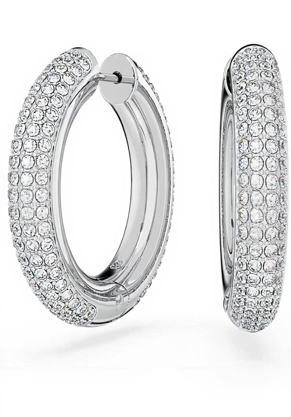 Swarovski Dextera Creole Earrings Industrial Chic Crystal