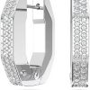 Swarovski Dextera Octagon Hoop Earrings Women Jewelry