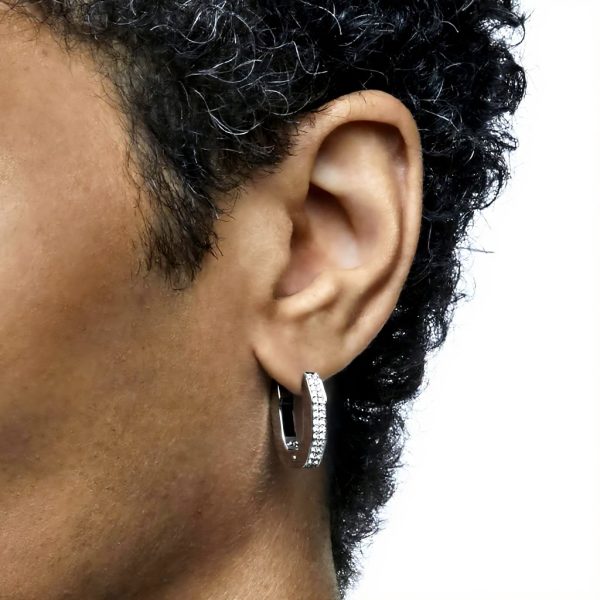 Swarovski Dextera Octagon Hoop Earrings Women Jewelry