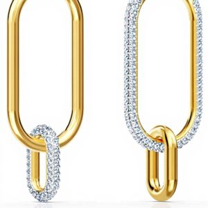 Orecchini a cerchio Swarovski Dextera bianco cristalli pavé