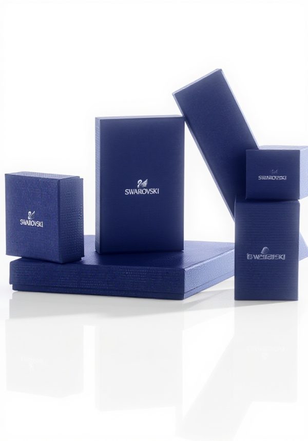 Orecchini a cerchio Swarovski Dextera bianco cristalli pavé