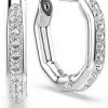 Swarovski Dextera Octagon Earrings Rhodium Plated Women