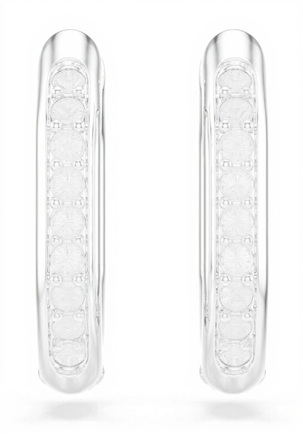 Swarovski Dextera Octagon Earrings Rhodium Plated Women