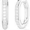 Swarovski Dextera Octagon Earrings Rhodium Plated Women