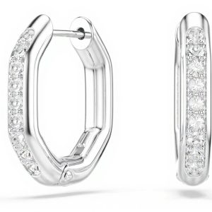 Swarovski Dextera Octagon Earrings Rhodium Plated Women