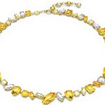 Swarovski Gema Collana Gioielli Cristalli Giallo Oro Donna