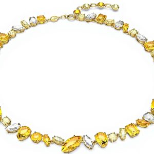 Swarovski Gema Collana Gioielli Cristalli Giallo Oro Donna