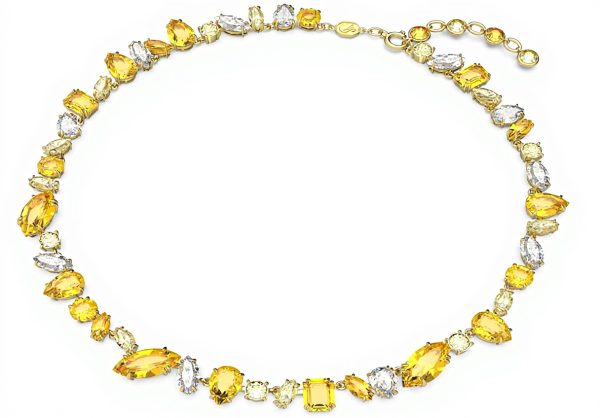 Swarovski Gema Collana Gioielli Cristalli Giallo Oro Donna
