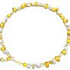 Swarovski Gema Collana Gioielli Cristalli Giallo Oro Donna