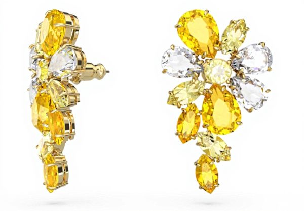 Swarovski Gema Orecchini Cristalli Gialli Donna Gioielli