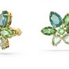 Swarovski Gema Orecchini Cristalli Verdi Design Floreale