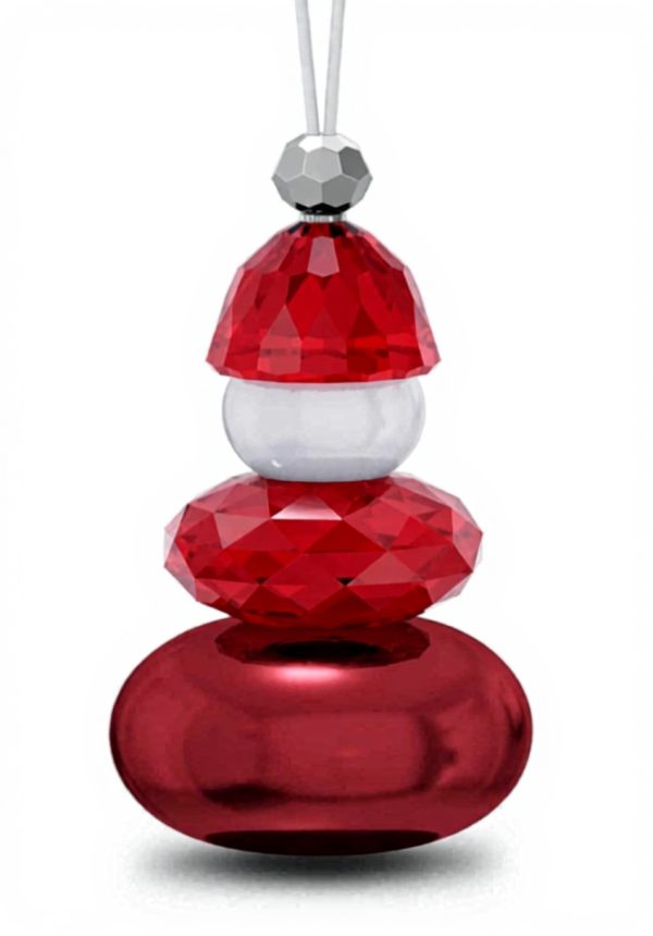Swarovski Santa Ornament Red Crystal Metal Pearl Holiday