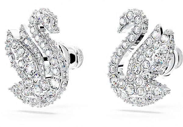 Swarovski Cigno bracciale rigido placcato rodio bianco