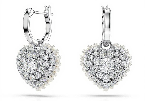 Swarovski Idyllia orecchini pendenti cuore zirconia donna