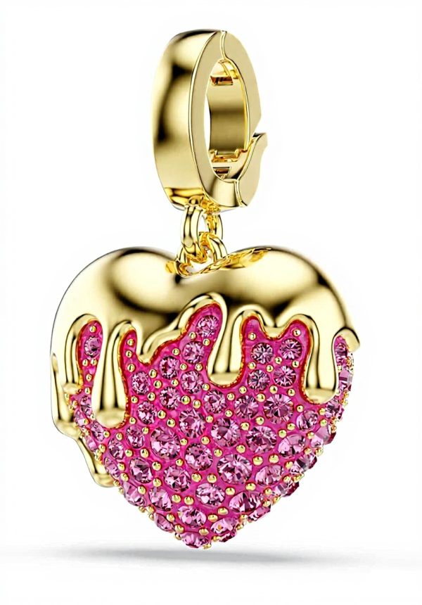 Swarovski Idyllia Heart Charm Bracelet Rose Gold Plated