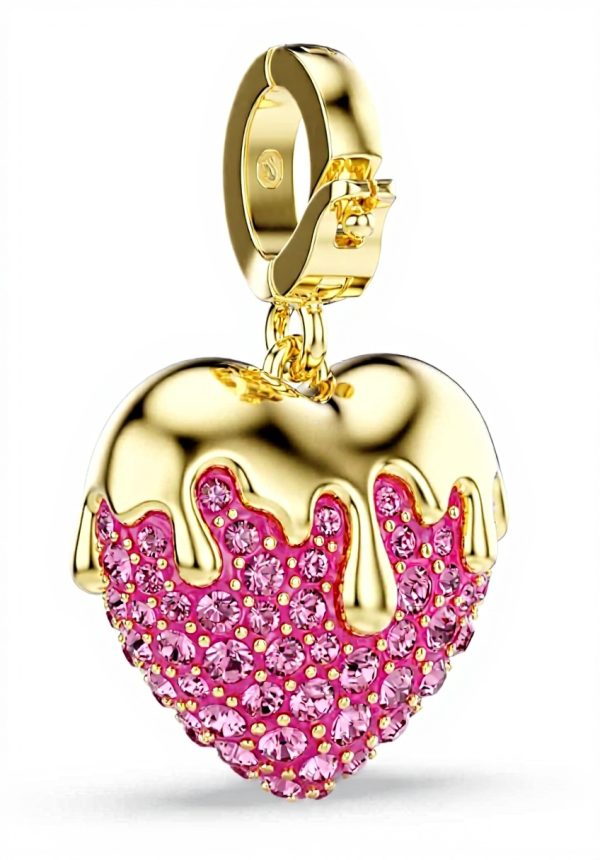 Swarovski Idyllia Heart Charm Bracelet Rose Gold Plated