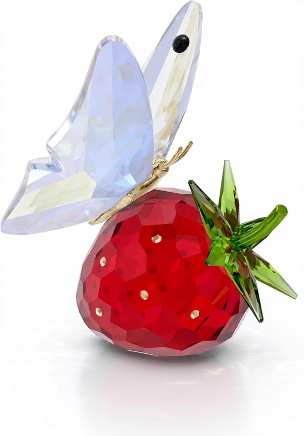 Swarovski Idyllia Farfalla Fragola Decorazione Cristallo