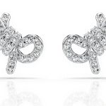 Orecchini Swarovski Lifelong Fiocco Bianco Cristalli Pavé