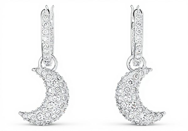 Swarovski Luna Orecchini Cristalli Rodio Collezione Donna