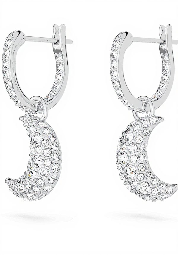Swarovski Luna Orecchini Cristalli Rodio Collezione Donna