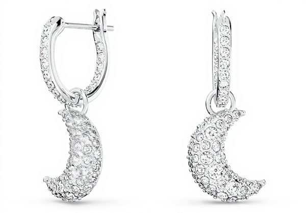 Swarovski Luna Orecchini Cristalli Rodio Collezione Donna