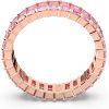 Swarovski Matrix Ring Women Rose Gold Plated Baguette-3